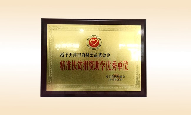 2018年1月-米兰·体育_米兰(中国)公益基金会荣获-精准扶贫捐资助学优秀单位奖牌